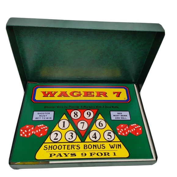 VTG 1989 Wager 7 Board Game Prototype CJW Enterprises Casino-Style Expo Games